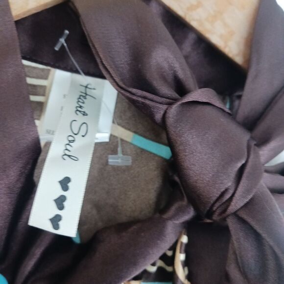 Heart Soul Top Blouse Career  High Neck Sleeveles size XL - Picture 2 of 7